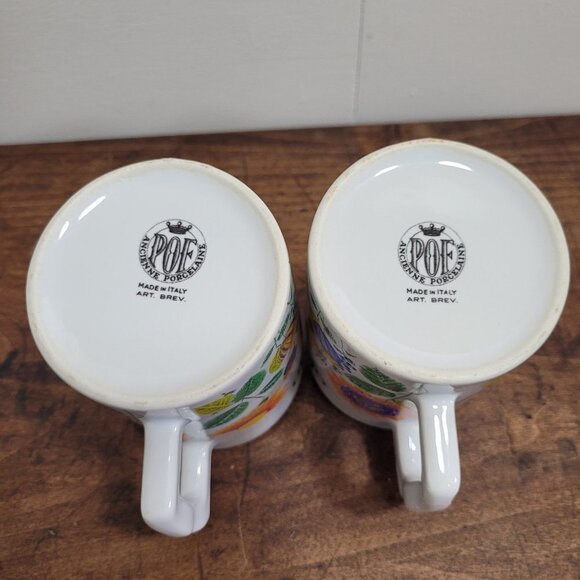 Vintage Ancienne Porcelain Floral Oil/Vinegar Containers with Spout - Picture 5 of 8